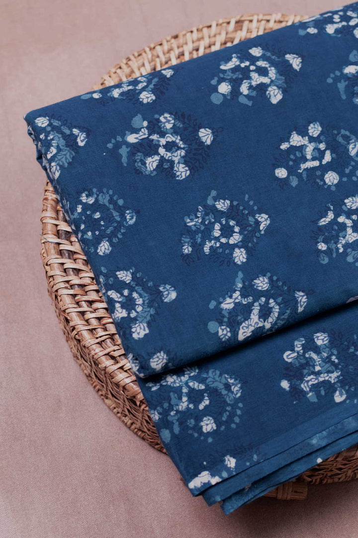 Big Butta - Indigo Dabu Cotton Fabric - 1.3m