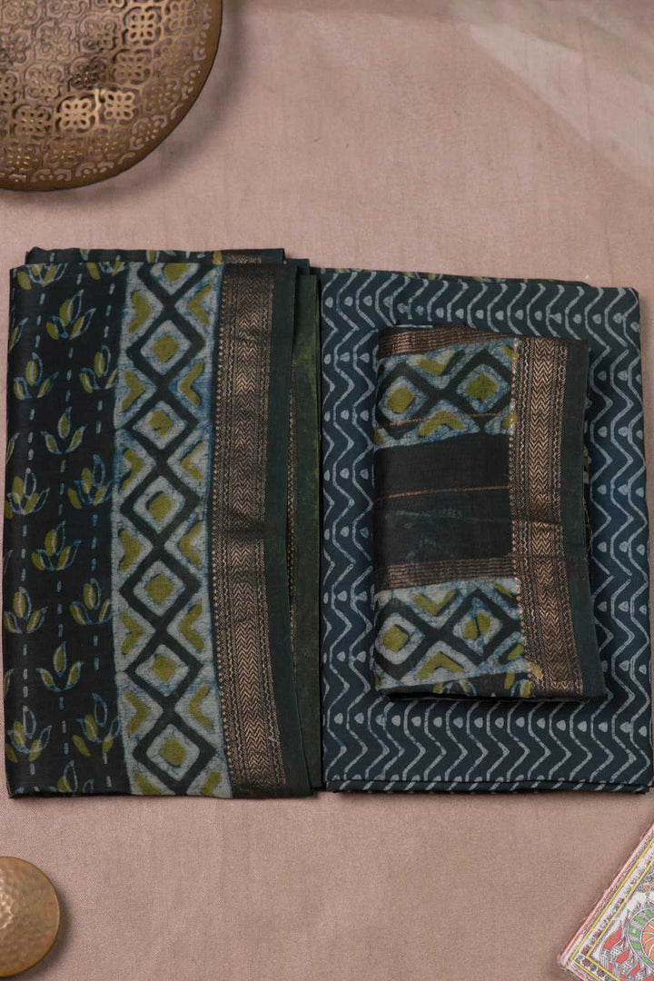 Floral Pattern Maheshwari Silk Cotton Suit