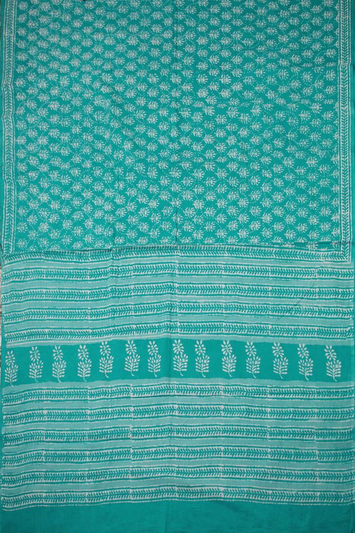 Block Printed Cotton Saree - Matkatus 