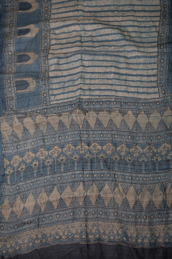 Ajrak Silk Saree - Matkatus 