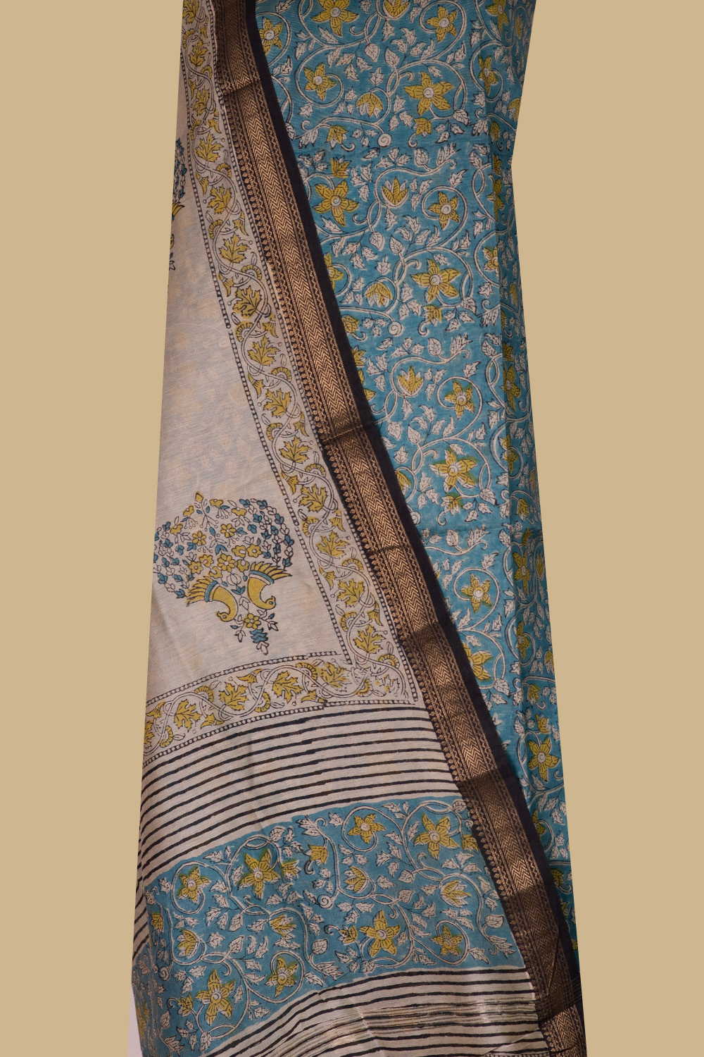 Spring Floral Maheshwari Silk Cotton Suit