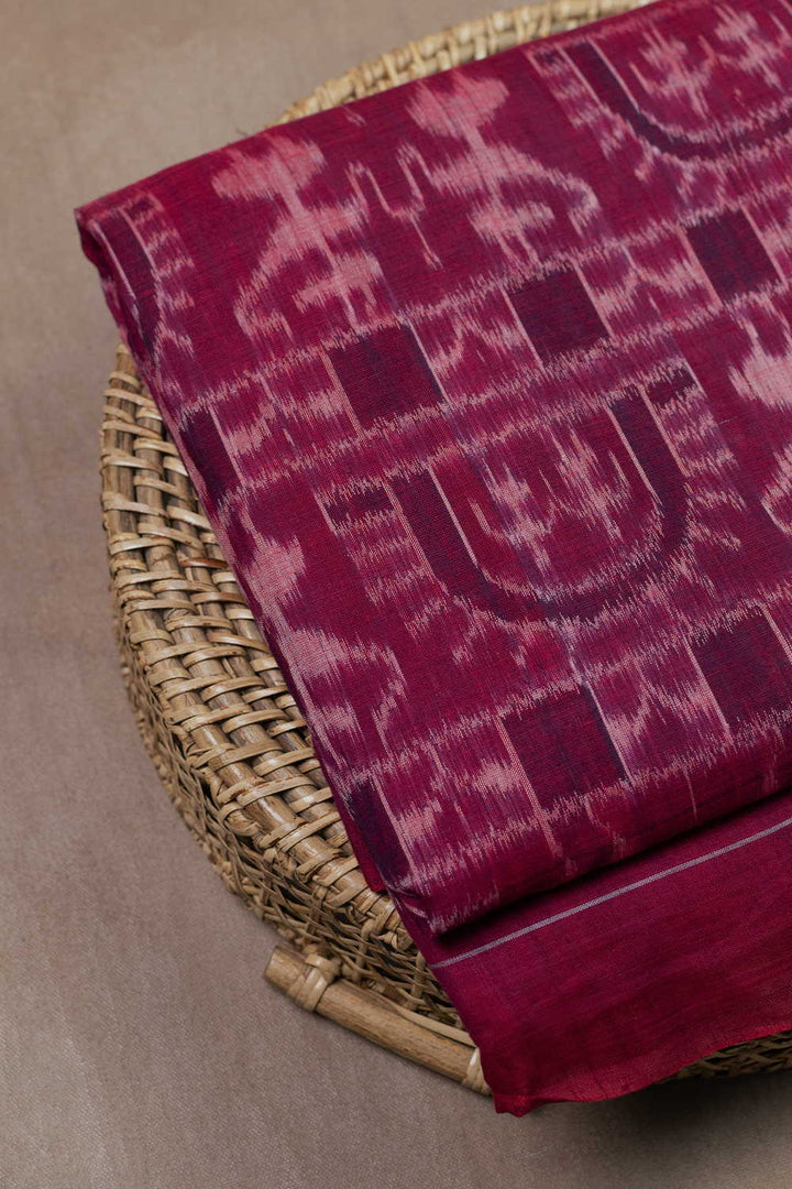 Shade of Purple Orissa Ikat Cotton Fabric