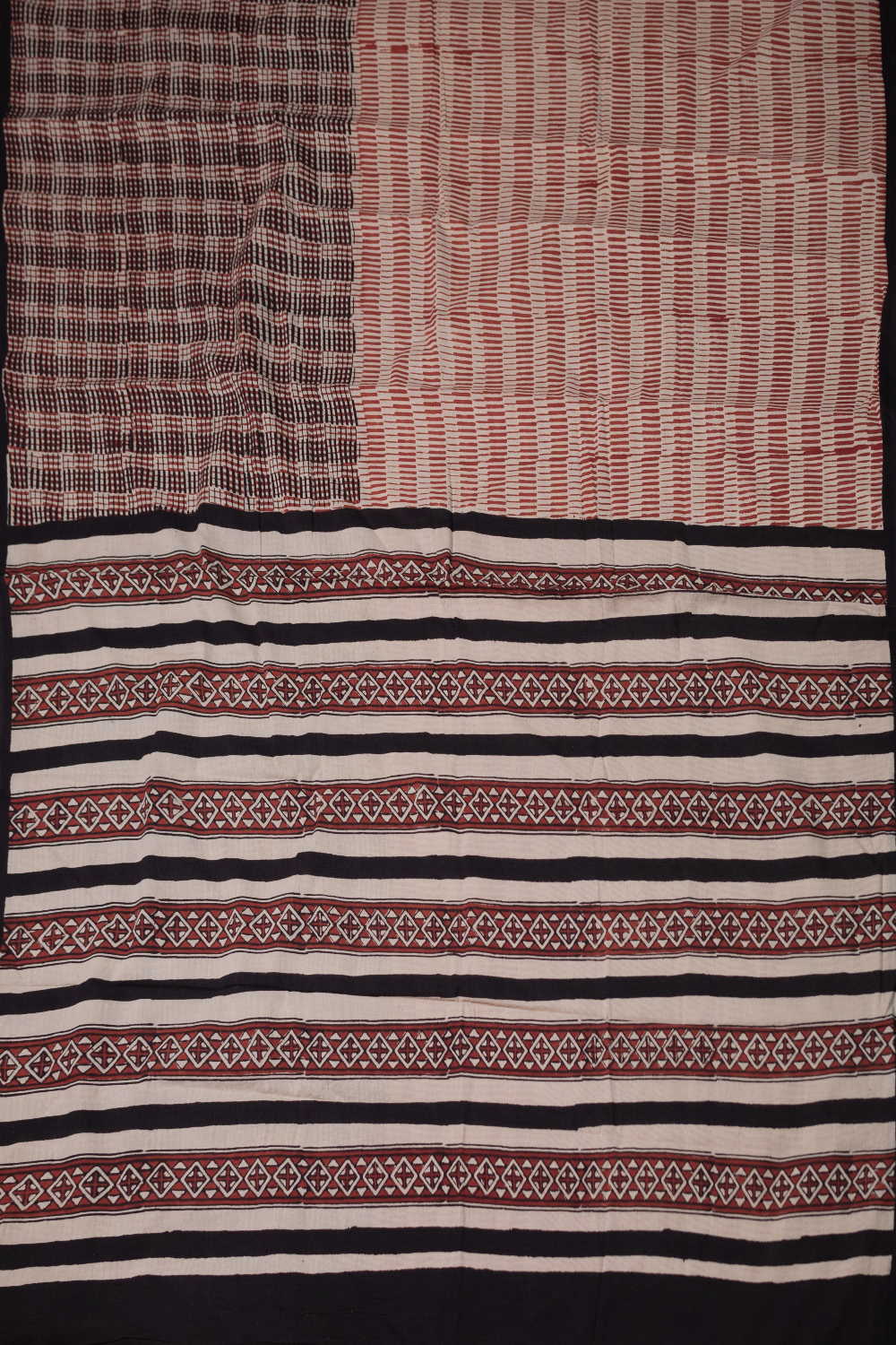 Block Printed Cotton Saree - Matkatus 