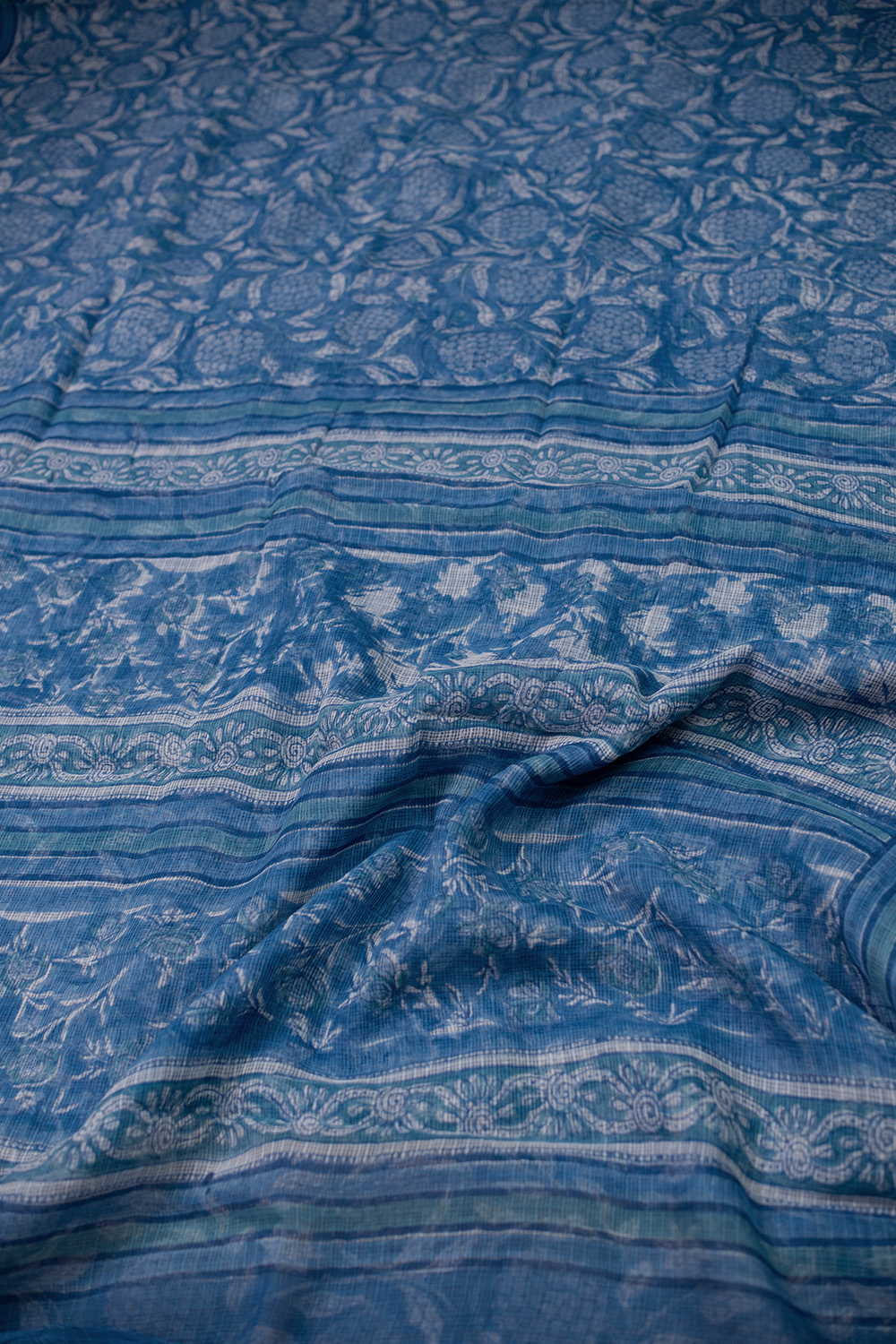 Block Printed Cotton Saree - Matkatus 