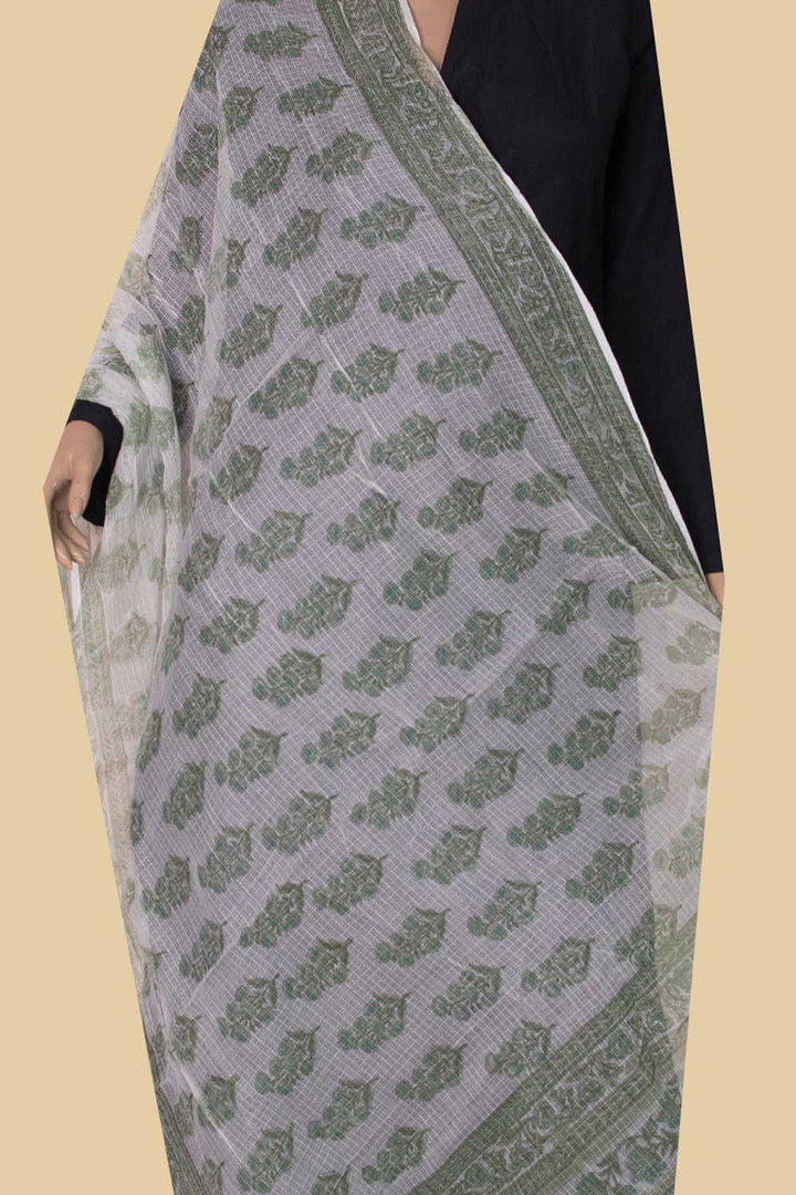 Block Printed Dupatta - Matkatus 