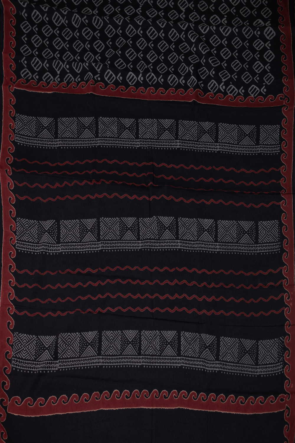 Block Printed Cotton Saree - Matkatus 