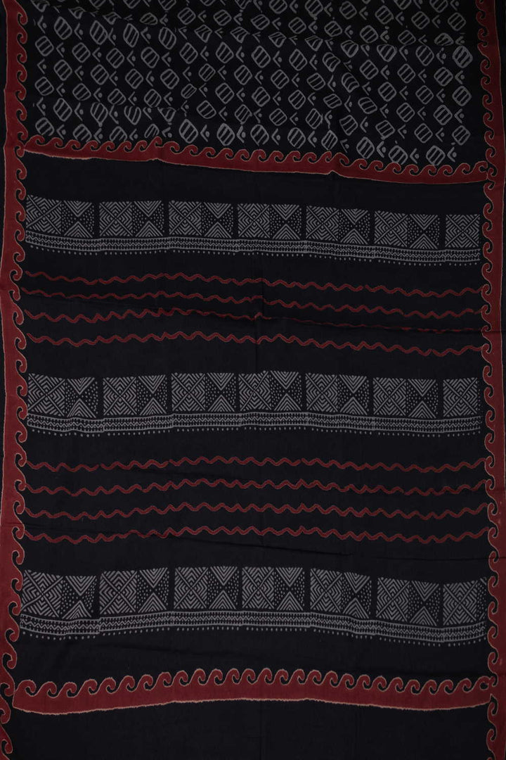 Block Printed Cotton Saree - Matkatus 