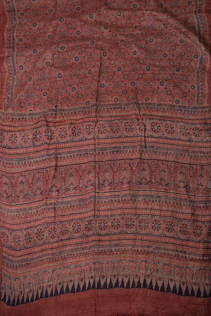 Ajrak Silk Saree - Matkatus 