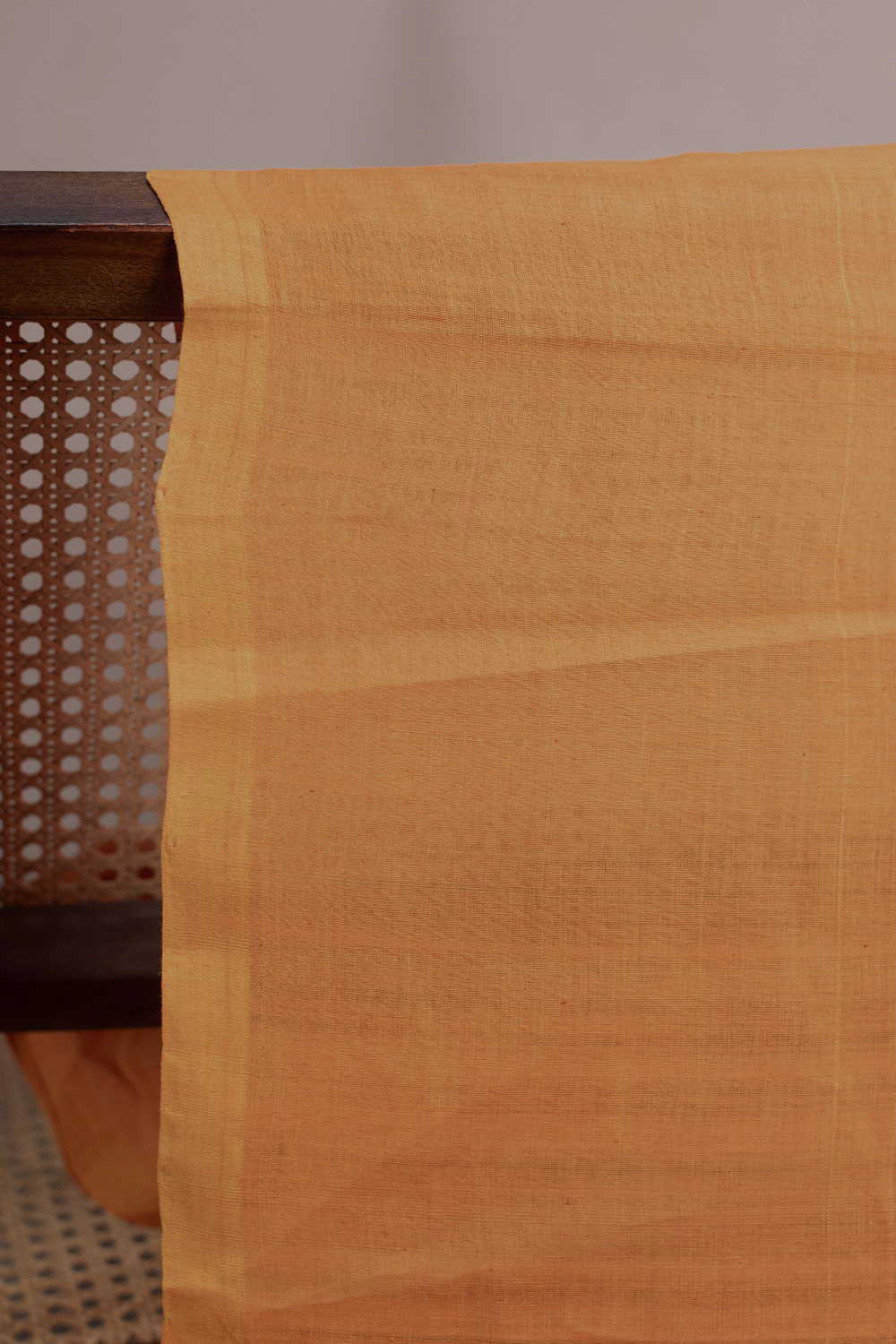 Darker Orange Mangalagiri Cotton Fabric-0.5 m