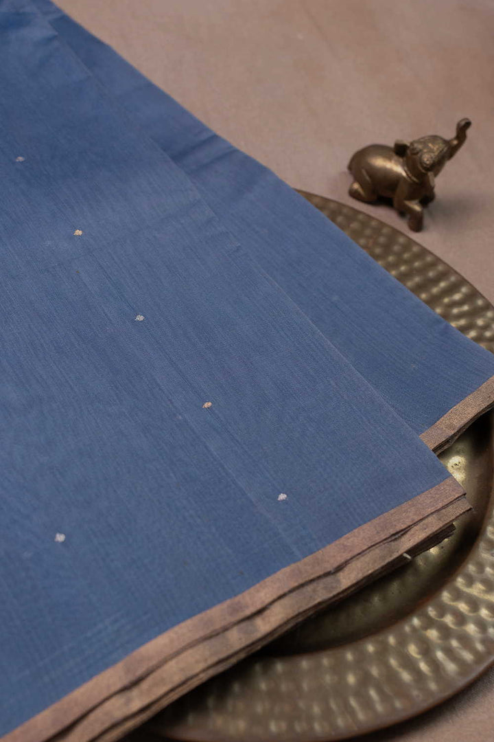 Tiny Zari Butti Chanderi Silk Cotton Fabric - 0.5m