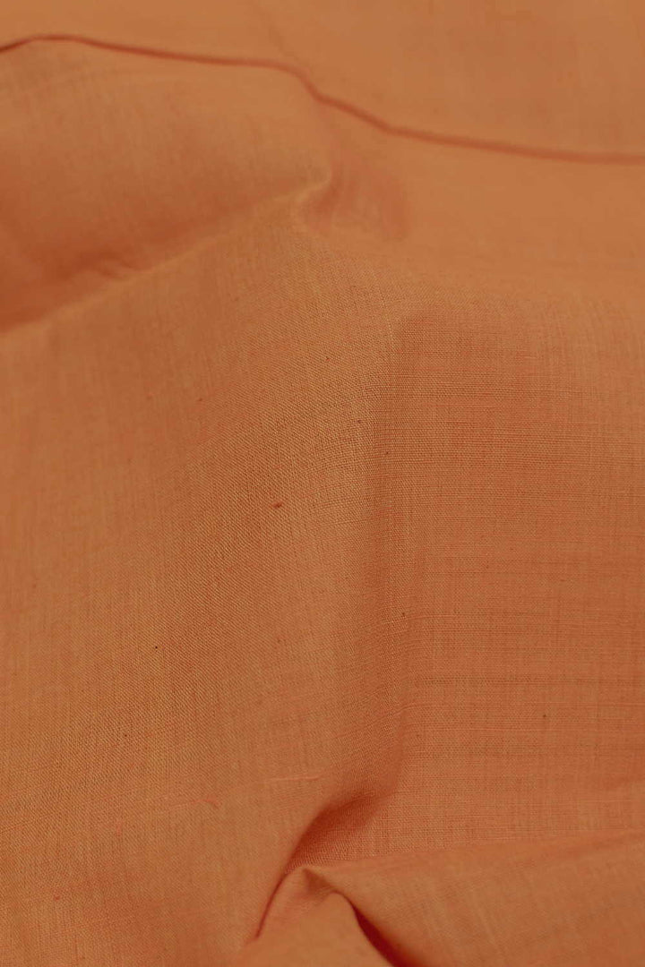 Darker Orange Mangalagiri Cotton Fabric-0.5 m