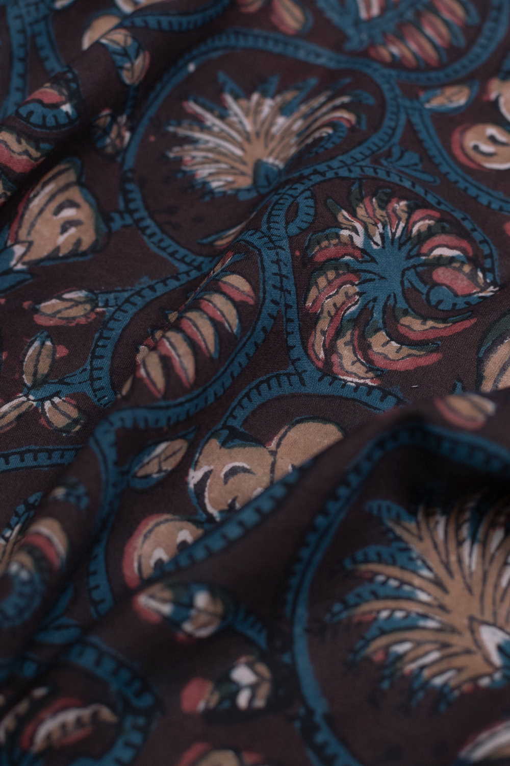 Cluster Floral Bagru Cotton Fabric - 0.65m