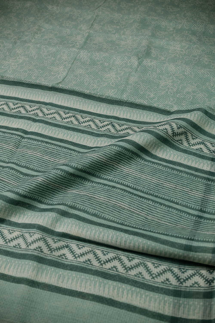 Block Printed Cotton Saree - Matkatus 