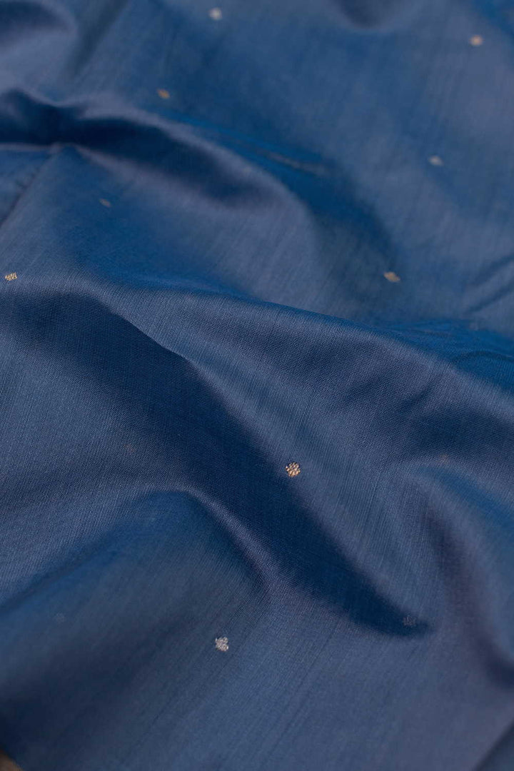 Tiny Zari Butti Chanderi Silk Cotton Fabric - 0.5m