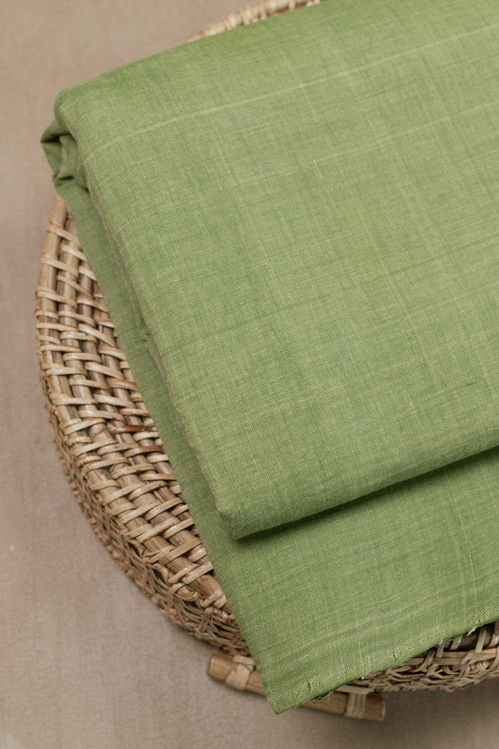 Pear Green Mangalagiri Cotton Fabric - 1m
