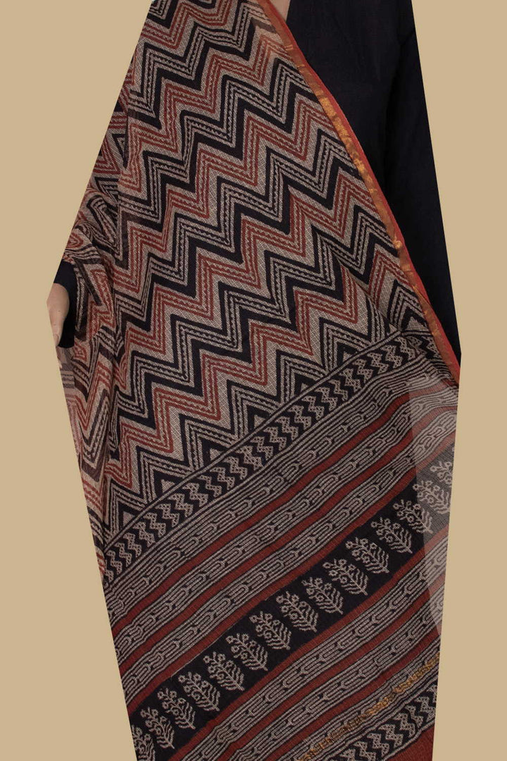 Block Printed Dupattas - Matkatus 