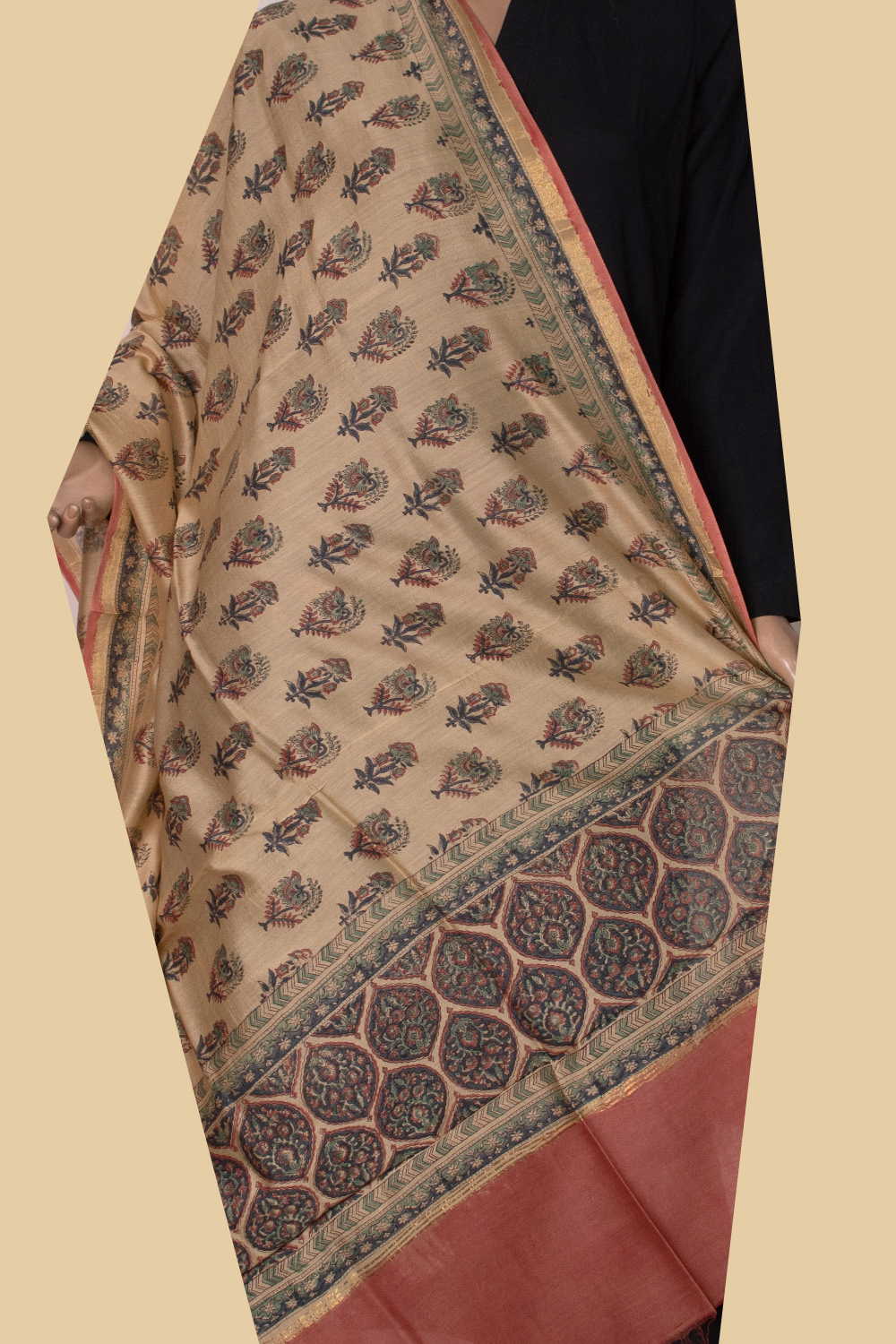 Chanderi silk Cotton Dupatta - Matkatus