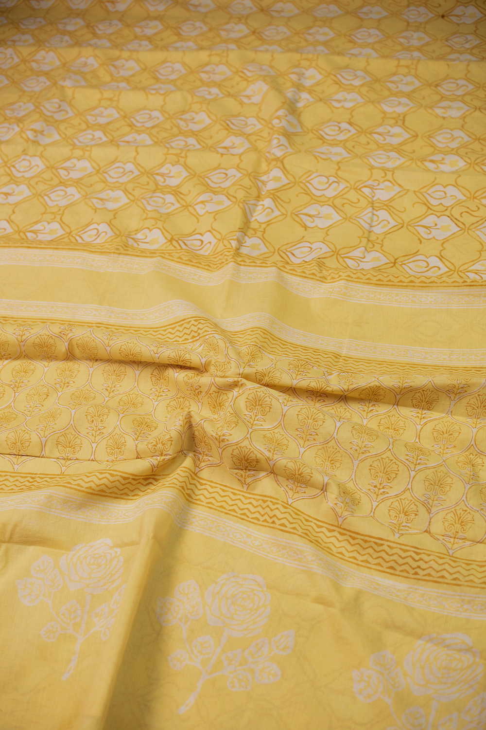 Block Printed Cotton Saree - Matkatus