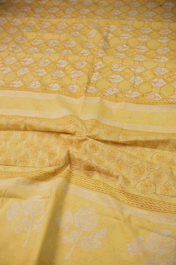 Block Printed Cotton Saree - Matkatus