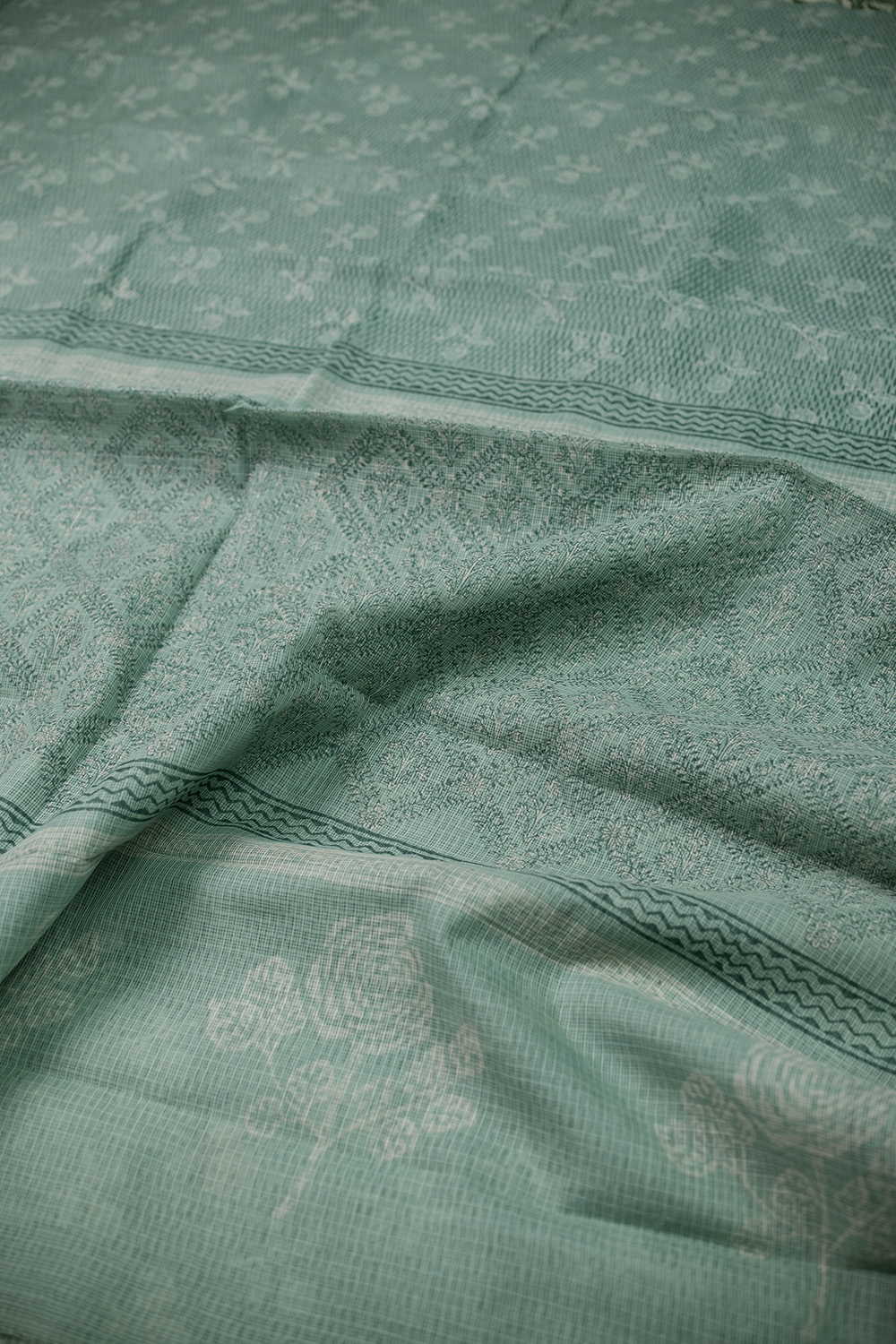 Block Printed Cotton Saree - Matkatus 