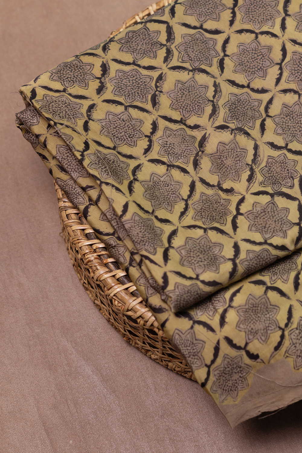 Block Printed Modal Silk Fabric - Matkatus 