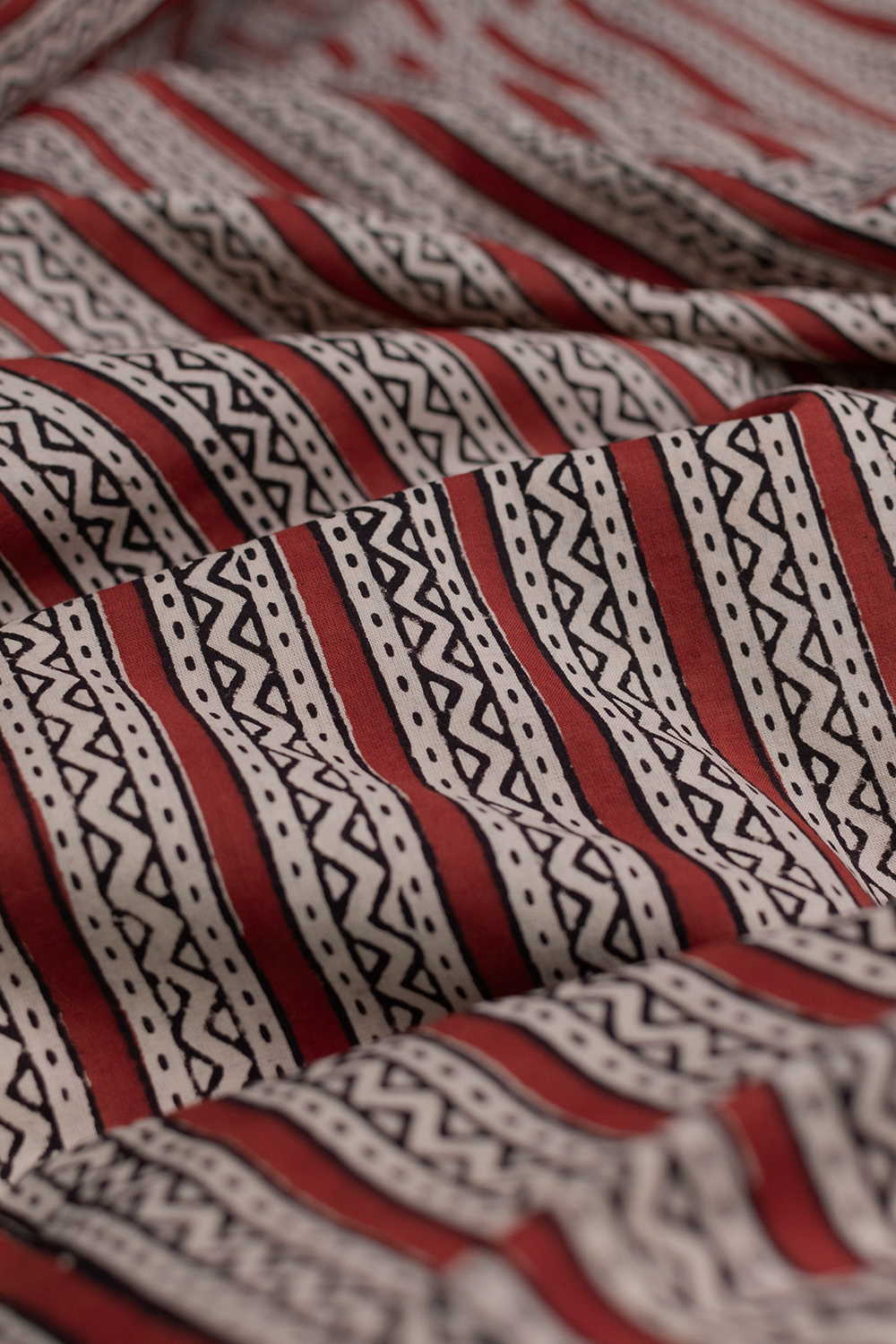 Stripe Pattern Bagru Cotton Fabric