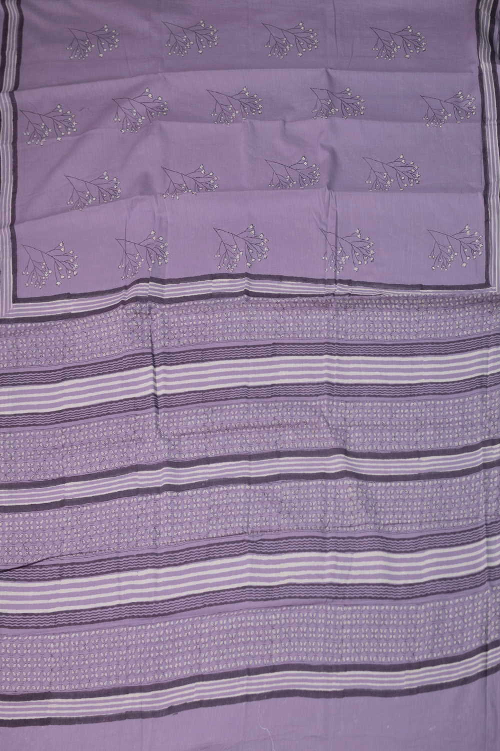 Block Printed Cotton Saree - Matkatus 