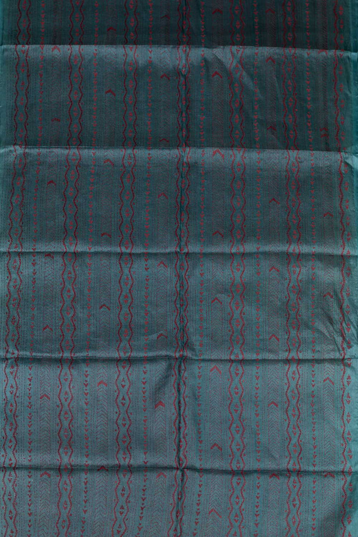 Shade of Blue Kantha Tussar Silk Blouse