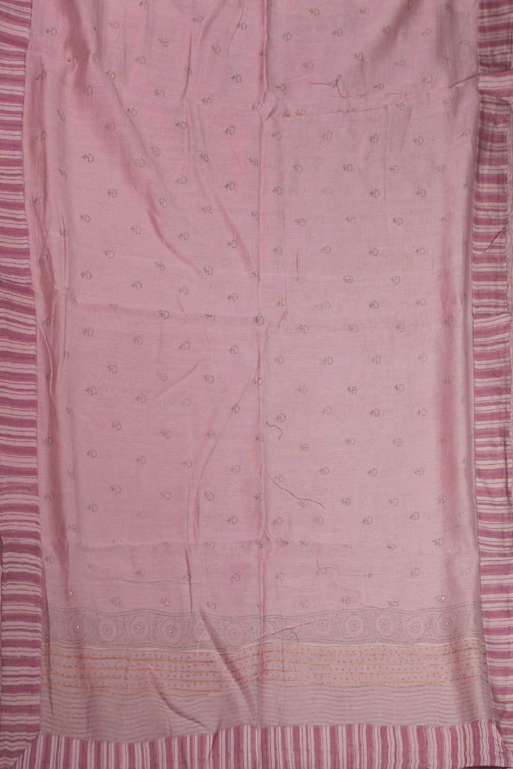 Soft Pink Block Printed Chanderi Dupatta