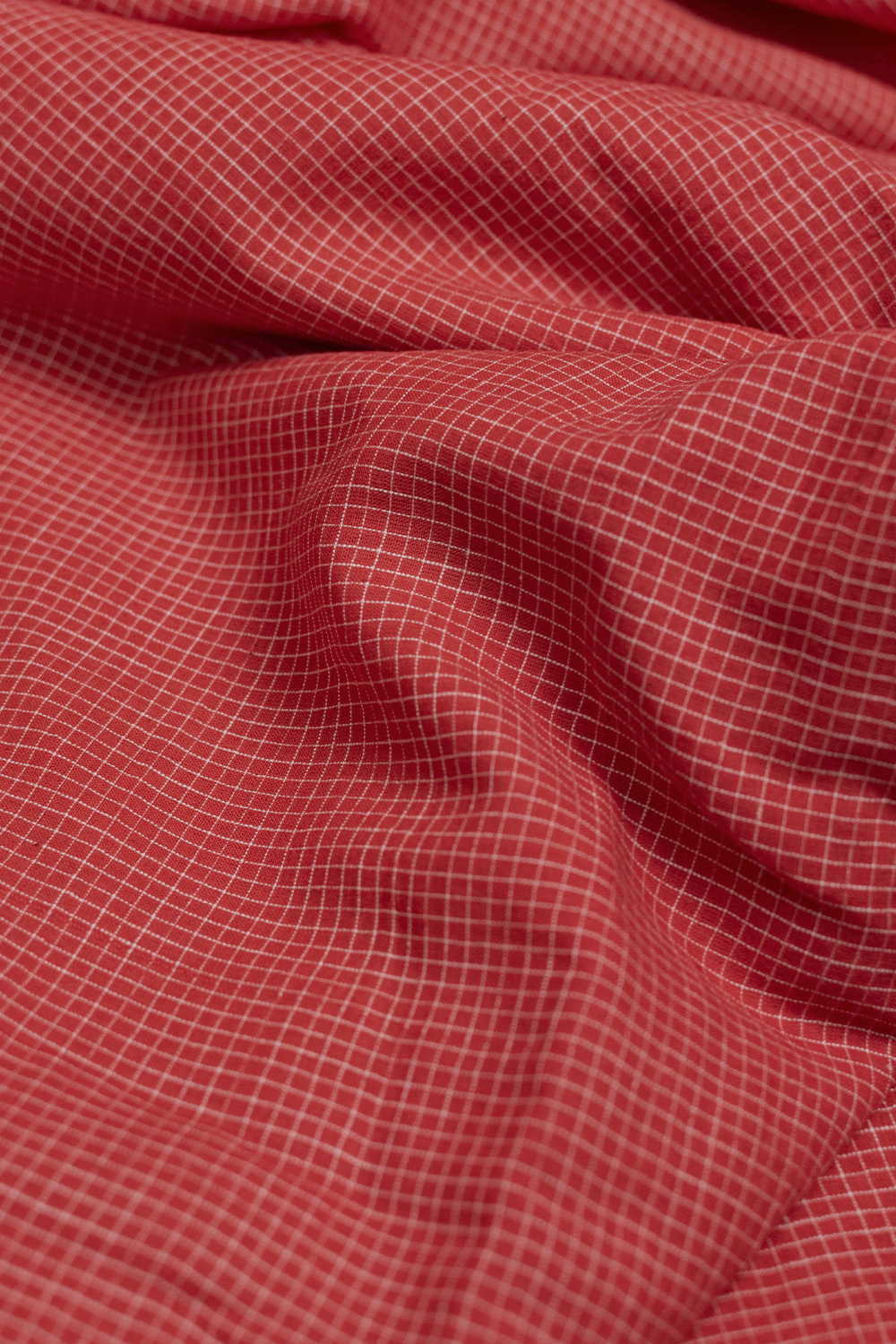Salmon Shades of Orange Handwoven Cotton Fabric