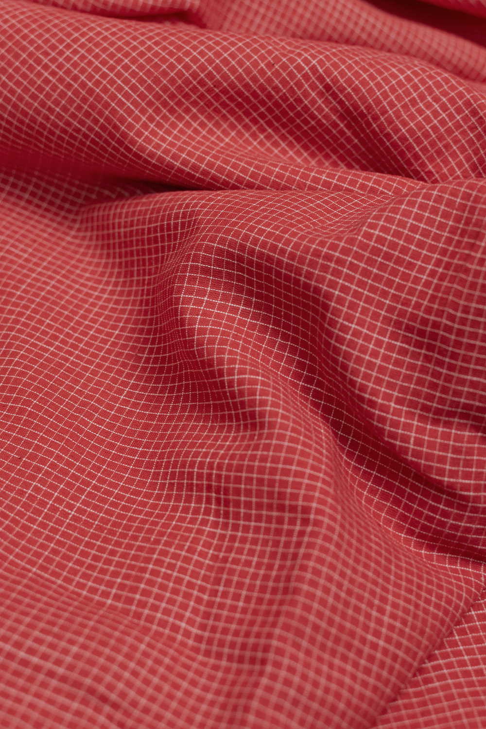 Checks Pattern Handwoven Cotton Fabric - 1m