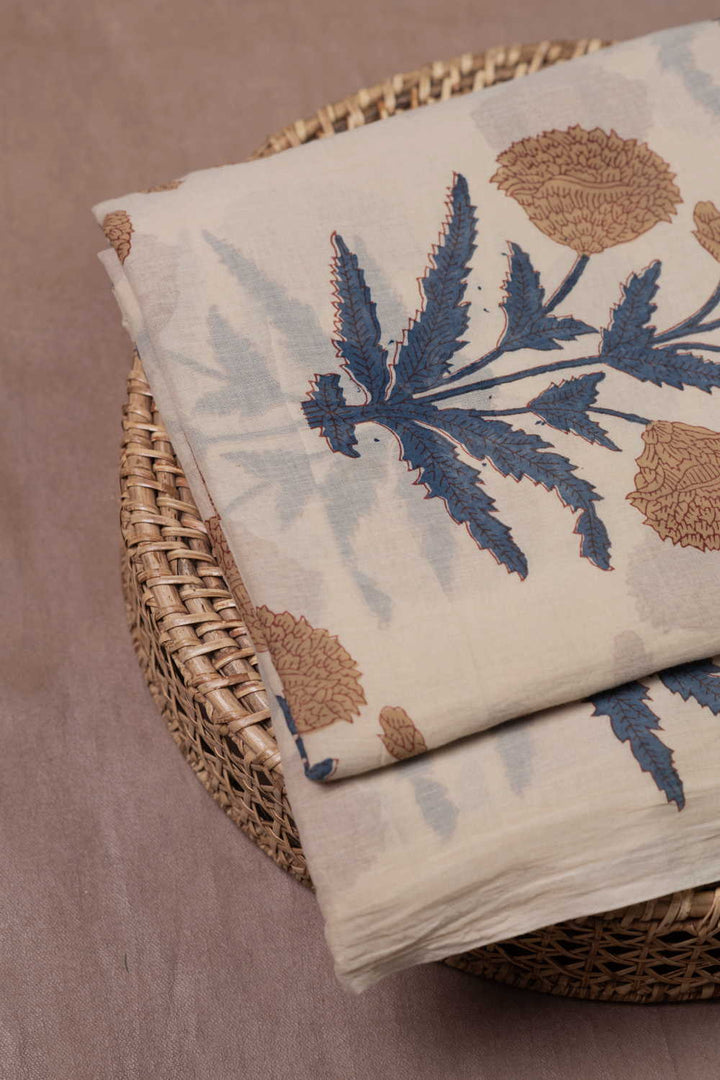 Garden Butta Ajrak Mul Cotton Fabric