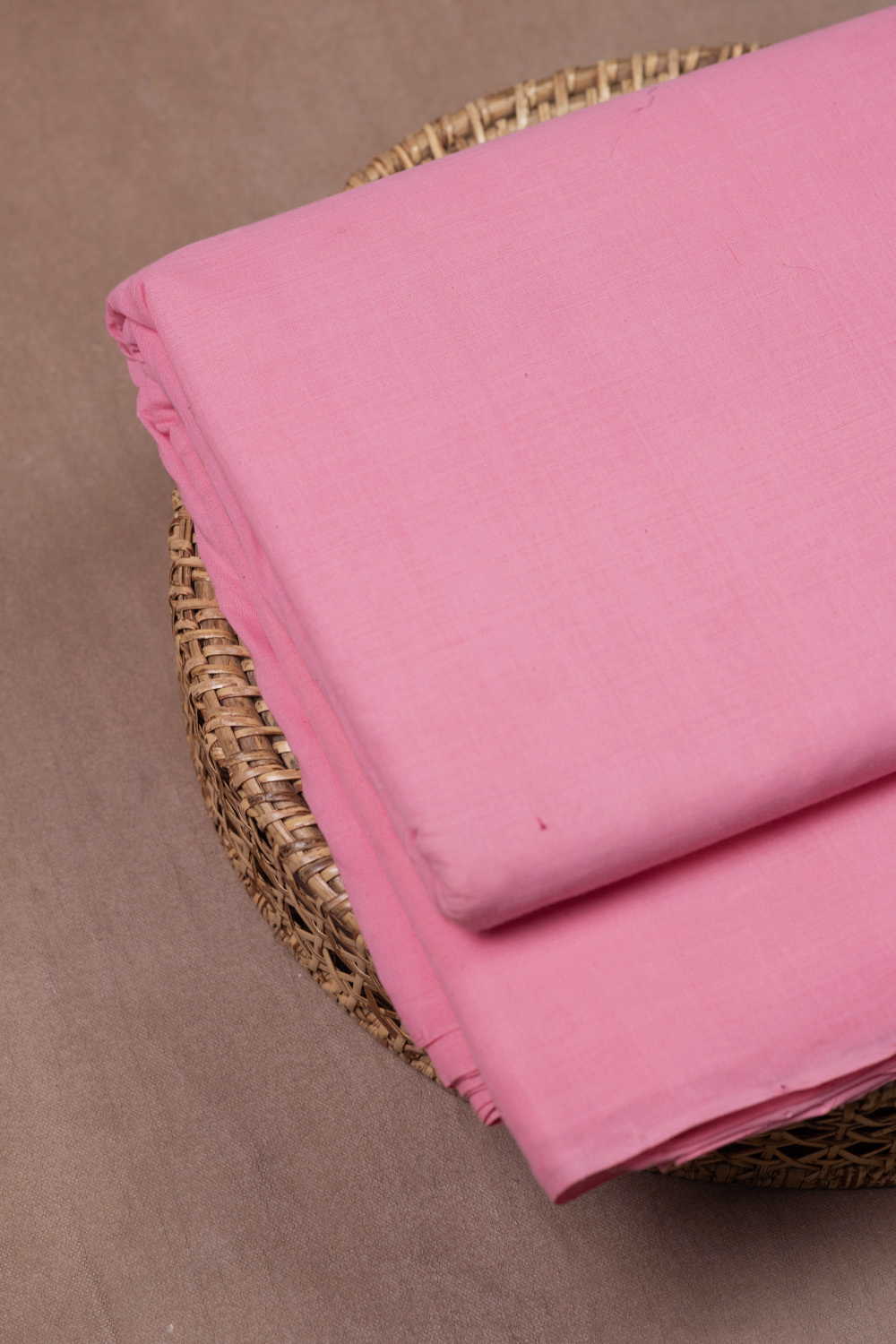 Baby Pink Mangalagiri Cotton Fabric