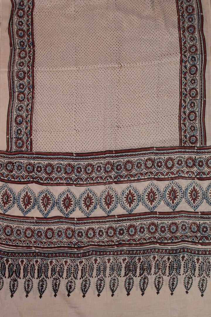 Ajrak Cotton Dupatta - Matkatus 