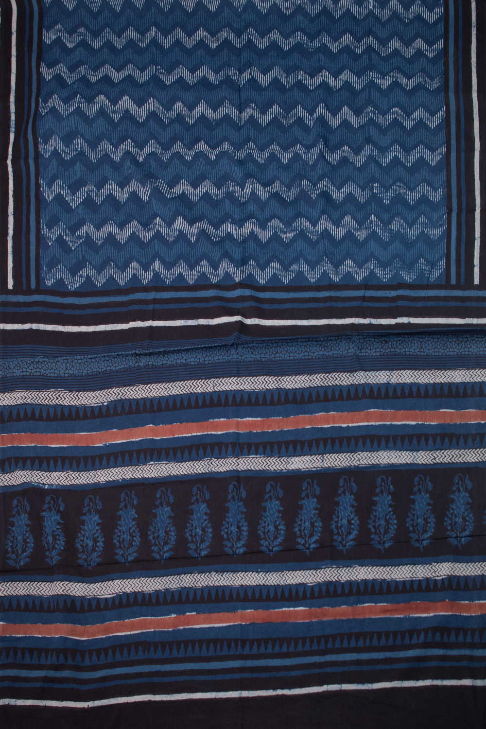 Block Printed Cotton Saree - Matkatus 