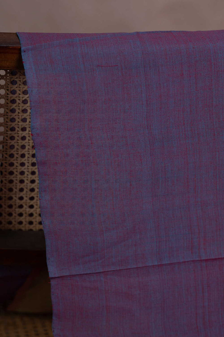 Dual Shaded Red with Blue Mangalagiri Cotton Fabric
