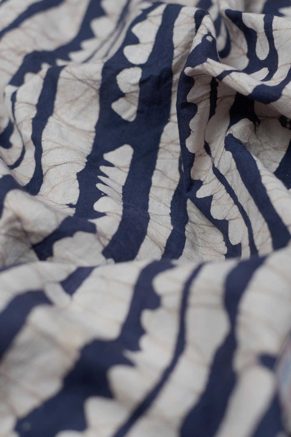 Purple with Cream Bagru Cotton Fabric
