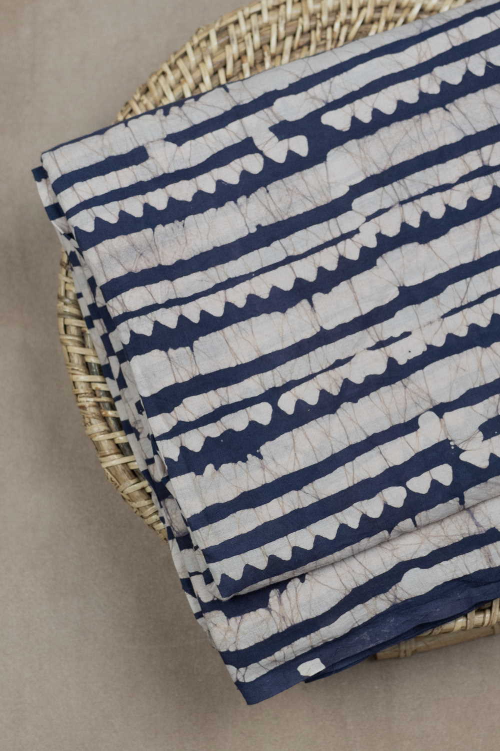 Purple with Cream Bagru Cotton Fabric