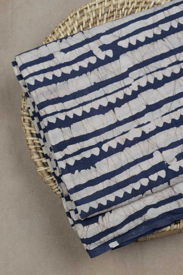 Purple with Cream Bagru Cotton Fabric