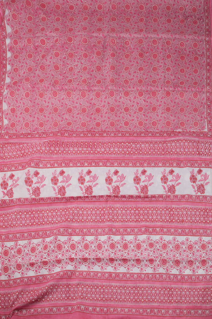 Block Printed Cotton Saree - Matkatus