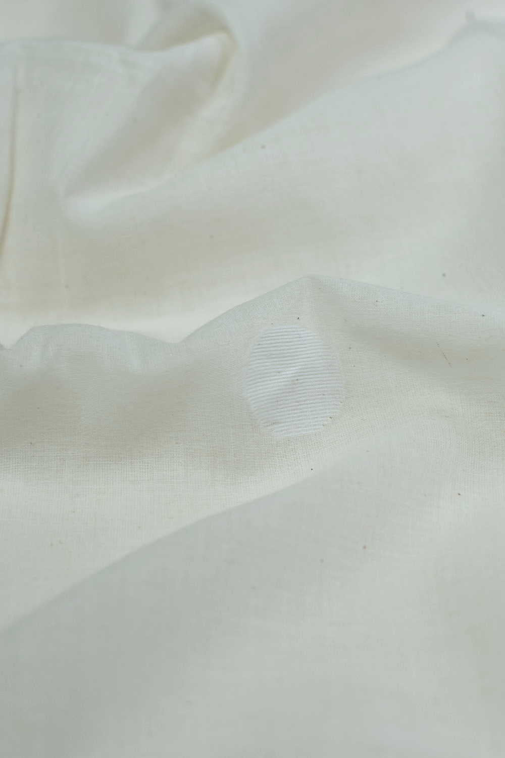 Cream Circle Butta Jamdani Cotton Fabric