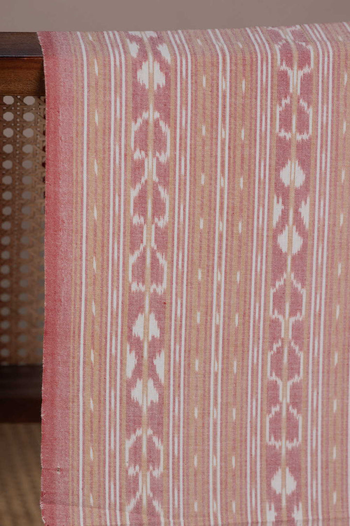 Stripes Pattern on Ikat Cotton Fabric