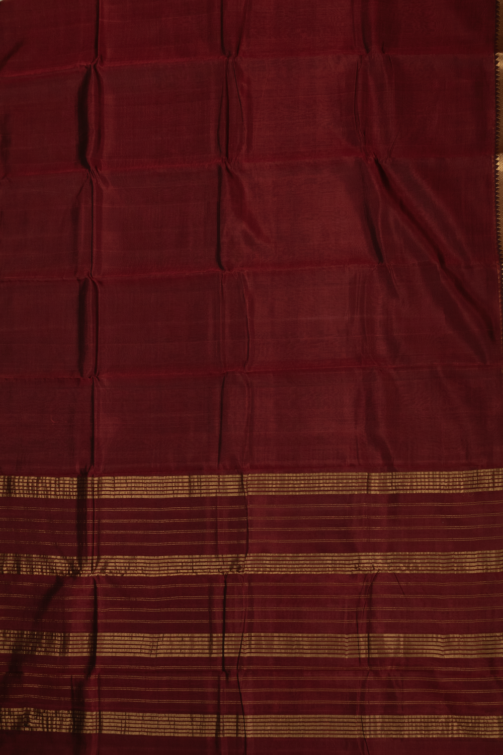 Maroon Mangalagiri Silk Cotton Saree with Kalamkari Blouse
