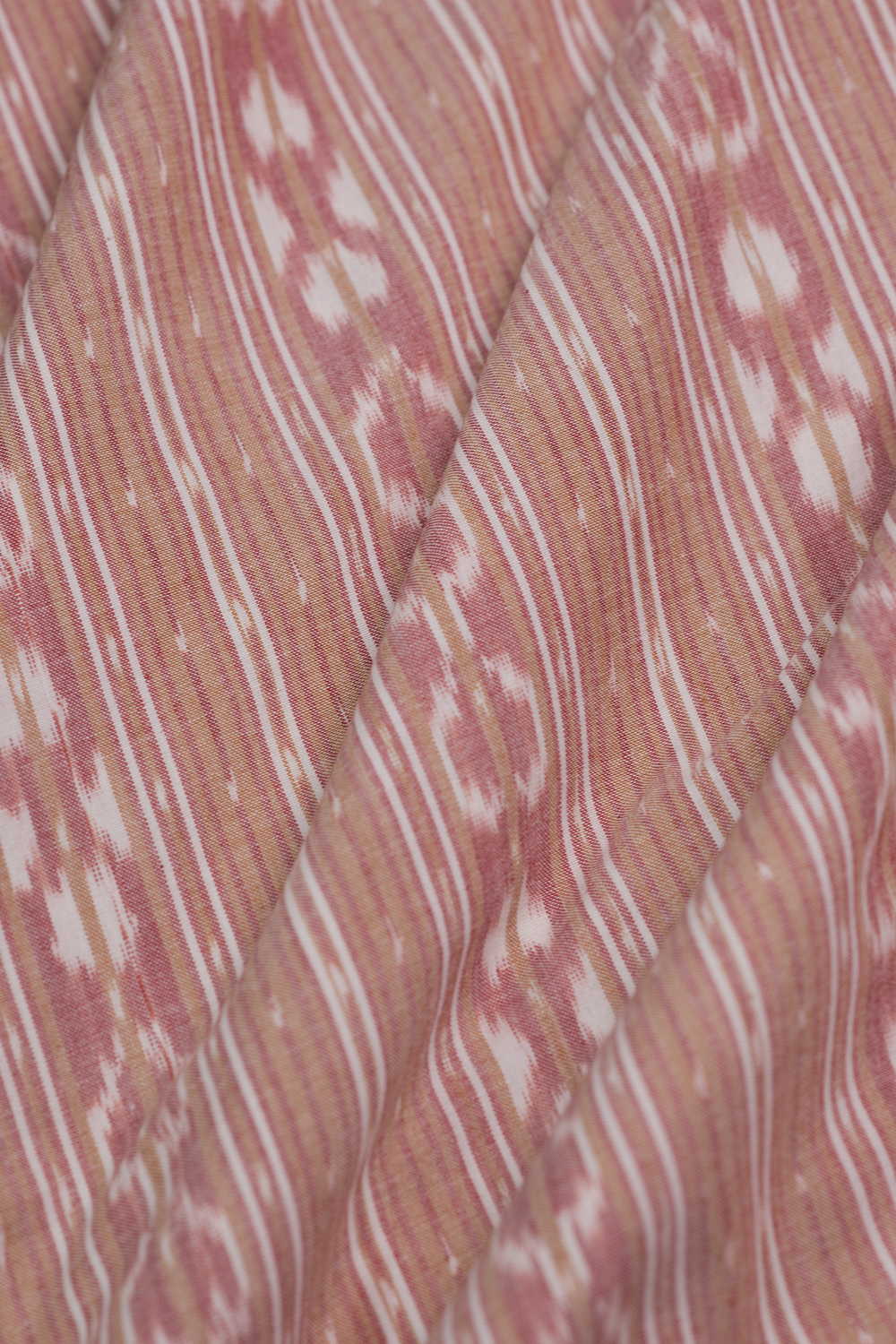 Stripes Pattern on Ikat Cotton Fabric