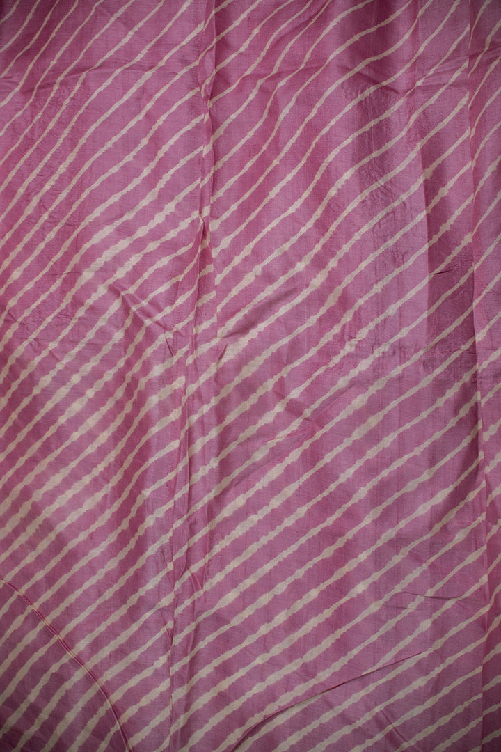 Pink Leheriya Tussar Fabric