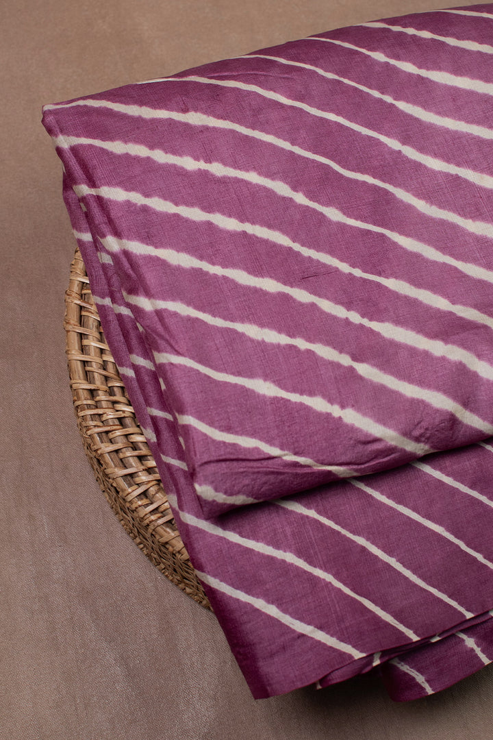 Shades of Pink Leheriya Tussar Fabric