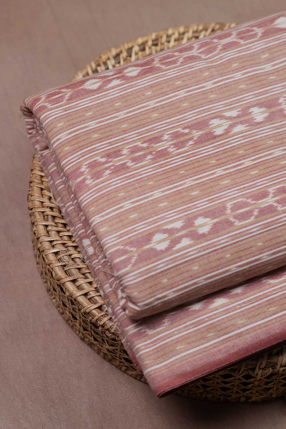 Stripes Pattern on Ikat Cotton Fabric