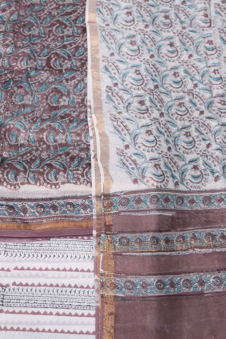 Floral Garden Chanderi Silk Cotton Suit