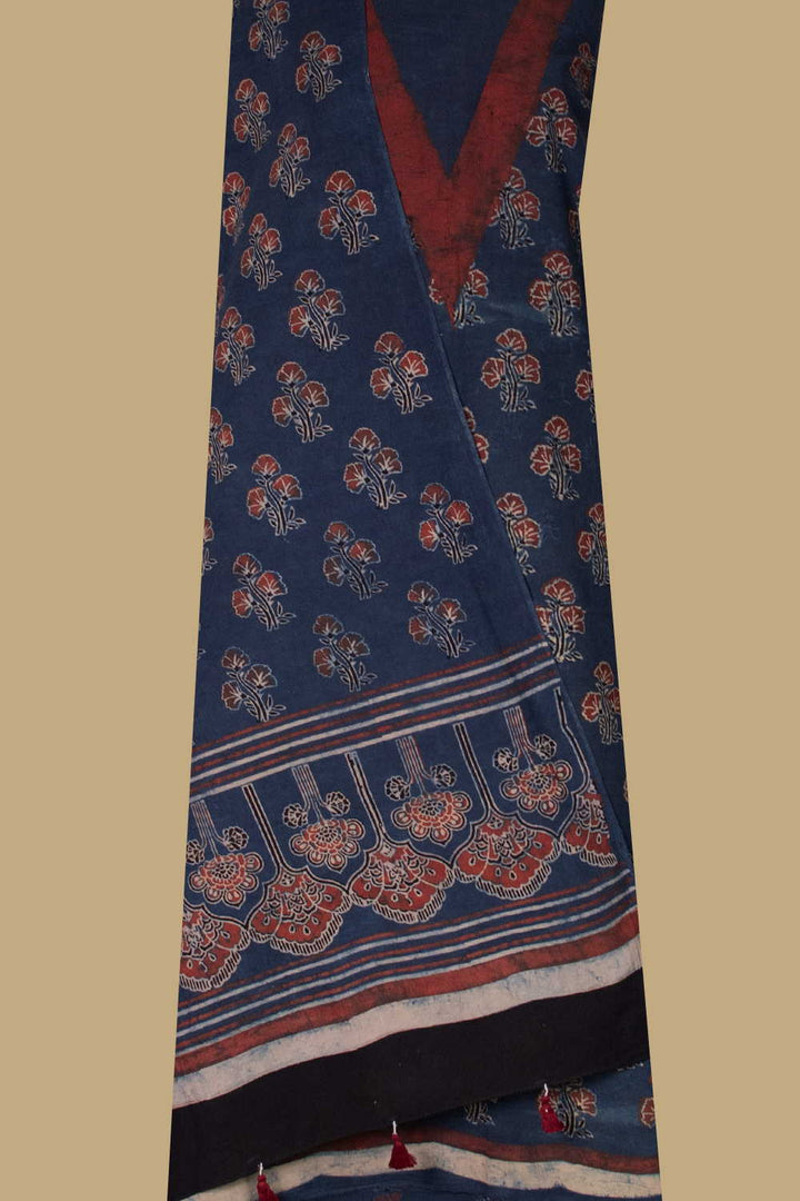 Indigo Ajrak Cotton Suit