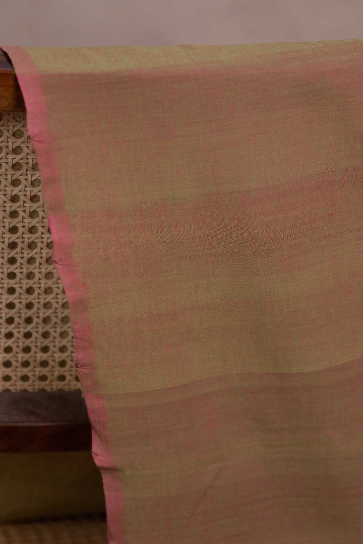 Twin Shaded Green Mangalagiri Cotton Fabric